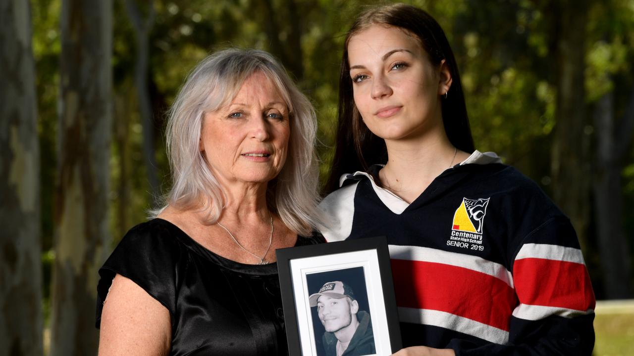 Lisa Ganter with daughter Lani O'Donoghue and a picture of her son Kai O'Donoghue. Picture: Evan Morgan