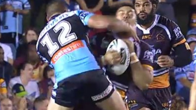 Alex Glenn smashed, concussed NRL: Wade Graham hit, head clash, Sharks ...