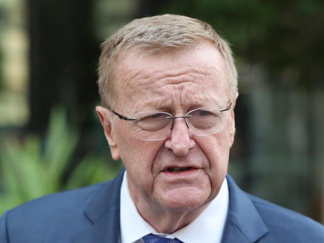 John Coates - President of the Australian Olympic Committee will doorstop outside 1 William Street.  Pic Peter Wallis