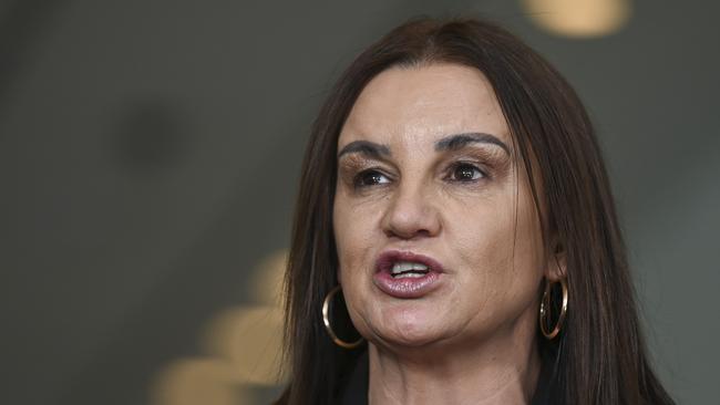 CANBERRA, AUSTRALIA, NewsWire Photos. JUNE 20, 2023: Senator Jacqui Lambie and Lawyer Glenn Kolomeitz hold a press conference at Parliament House in Canberra. Picture: NCA NewsWire / Martin Ollman