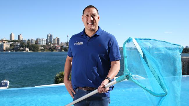 Former Olympic swimmer Geoff Huegill is now in the pool cleaning business. Picture: Danny Aarons