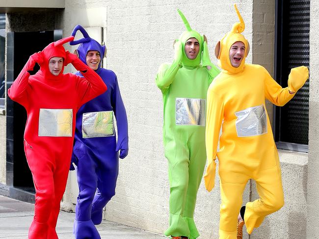 The Teletubbies make an entrance. Picture: Tim Carrafa