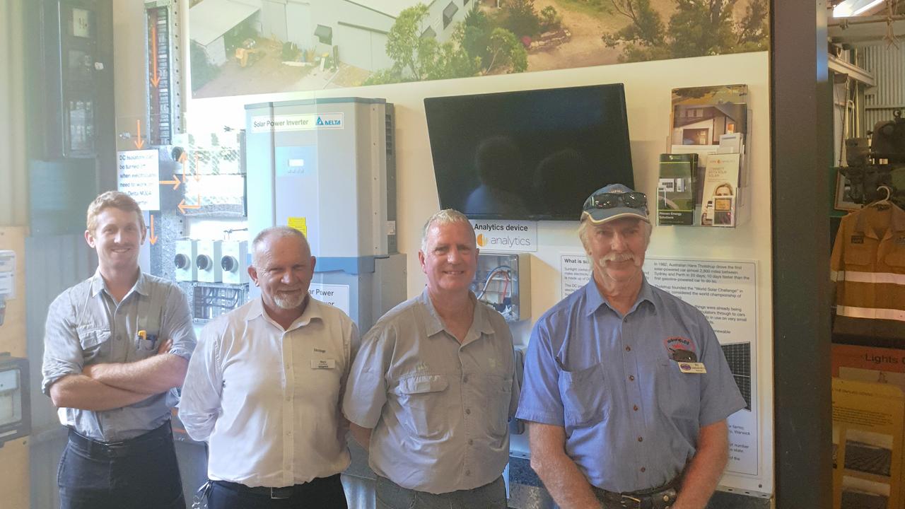 At the Highfields Pioneer Village are Peter Sutrin, Wayne Mann, Ian Bray and Ray Ashford.