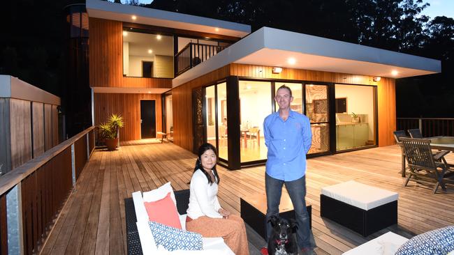 Hanako and Andy Goy run Melbourne's best performing "private room" listing on Airbnb. Picture: Lawrence Pinder