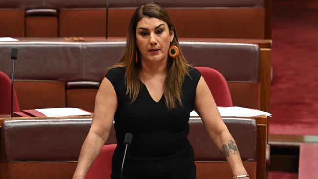 Senator Lidia Thorpe quit the Greens in February over the party’s position on the proposed Indigenous Voice to Parliament. Picture: Martin Ollman