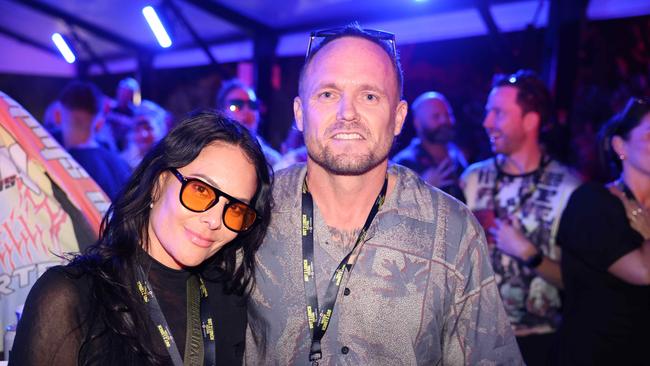 Ariana Drew and Chad Drew at the Out 2 Lunch Festival 2025 on Saturday at Broadwater Parklands Southport for Gold Coast at Large. Picture, Portia Large.