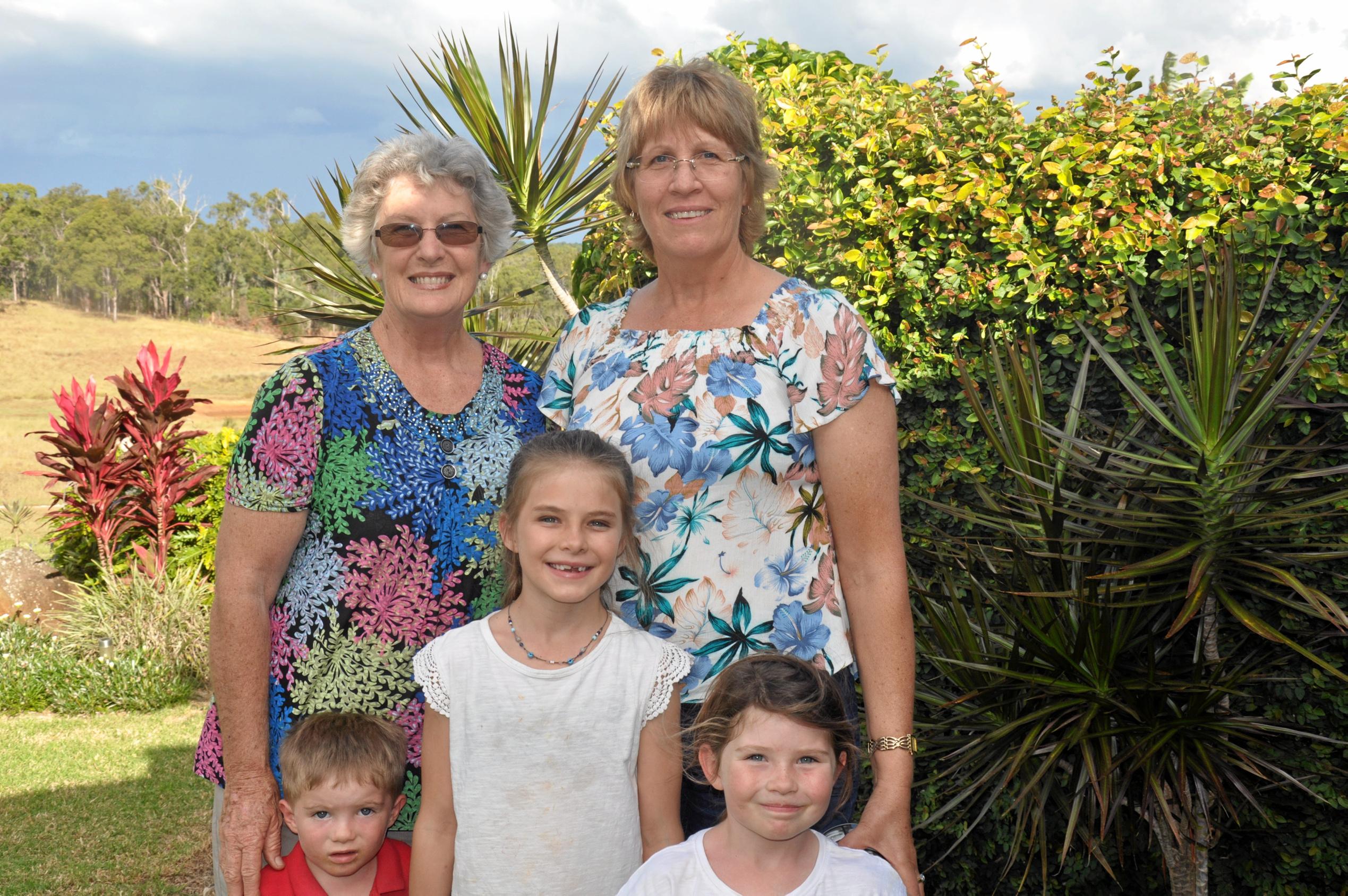 Janette Penney, Wendy Coulston (rear), William, Grace & Annabel Penney (front). Picture: Mackenzie Colahan