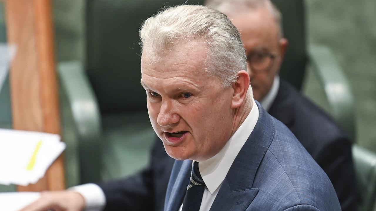 Tony Burke said he would seek to deregister the union, if necessary. Picture: NewsWire/ Martin Ollman