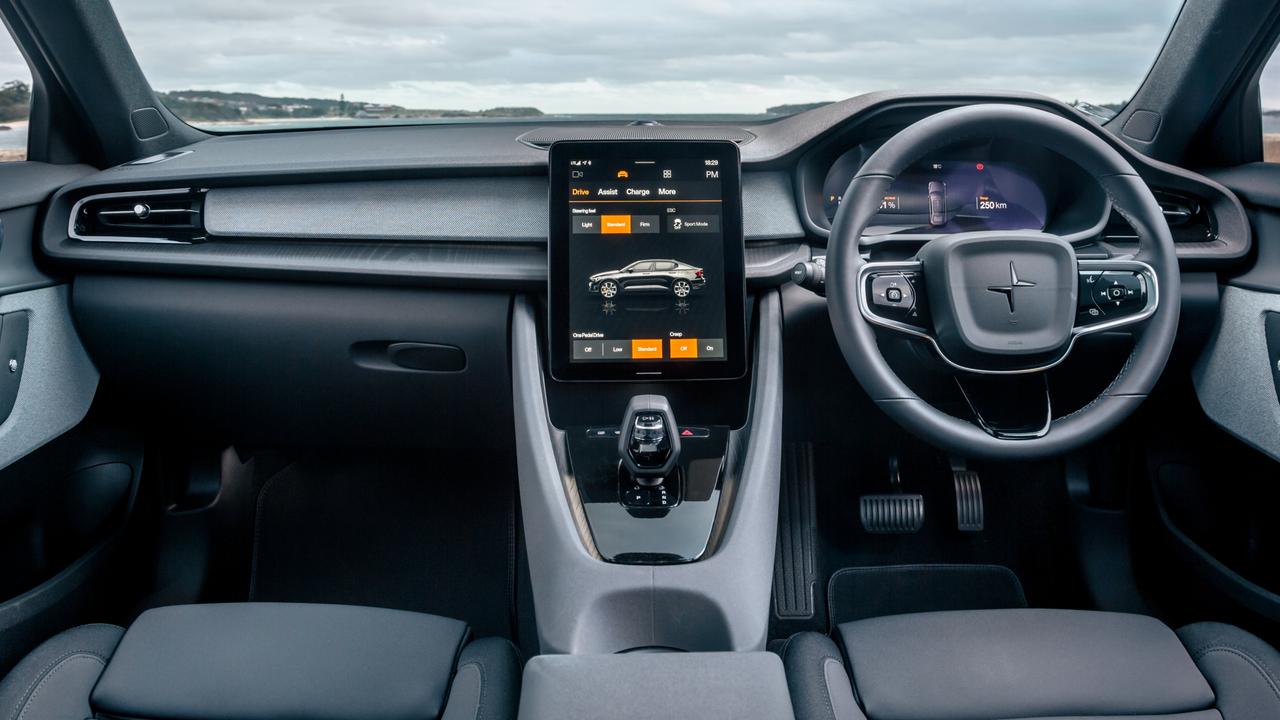 Cabin clutter is banished in the Polestar 2.