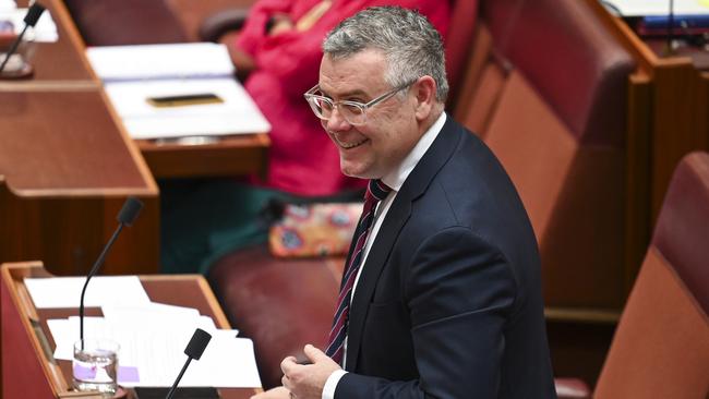 Labor senator Murray Watt chastised Greens senator Nick McKim. Picture: NCA NewsWire / Martin Ollman