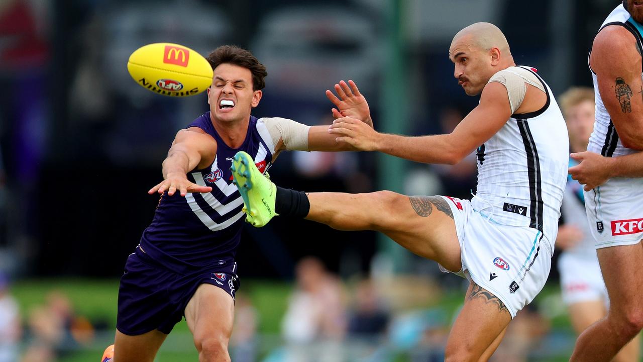 Port Adelaide’s inaccuracy came back to bite them. (Photo by James Worsfold/AFL Photos/via Getty Images)