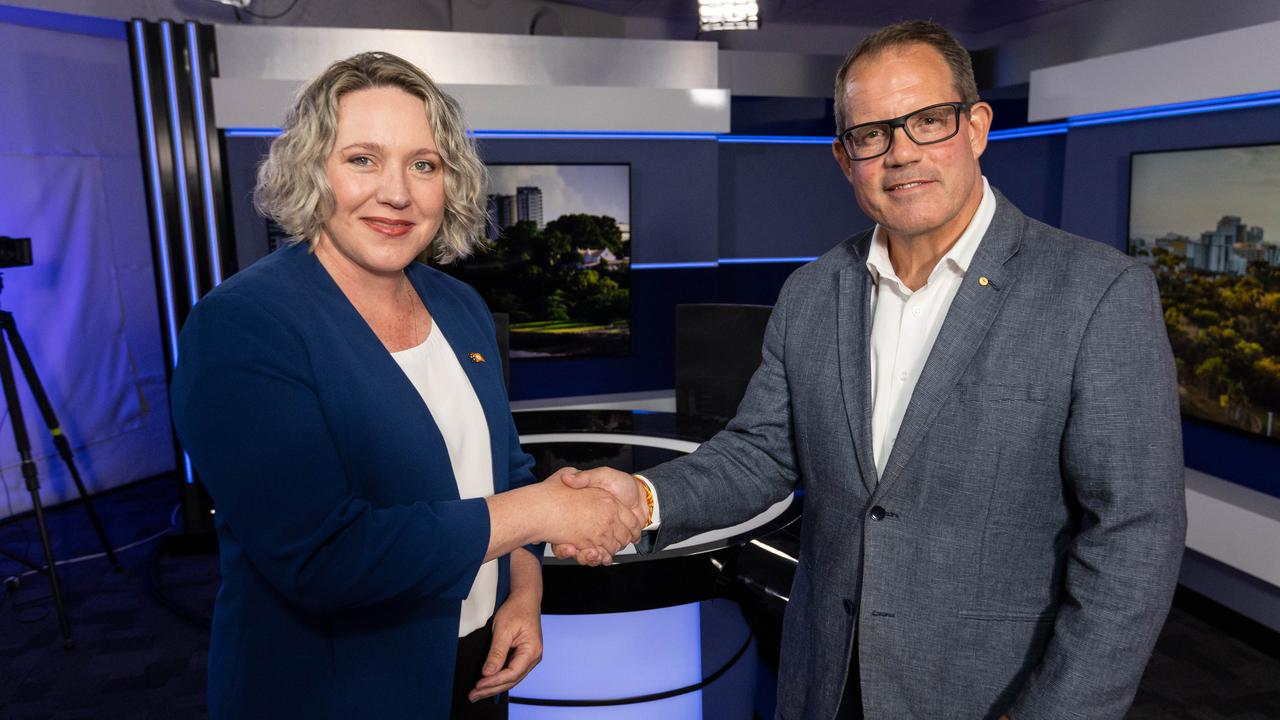 Solomon Battleground Debate Lisa Bayliss v Luke Gosling on Sky News. Picture: Pema Tamang Pakhrin