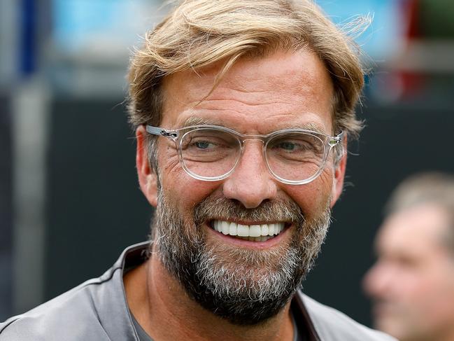 CHARLOTTE, NC - JULY 22: Jurgen Klopp Liverpool coach on the sidelines against Borussia Dortmund during an International Champions Cup match at Bank of America Stadium on July 22, 2018 in Charlotte, North Carolina.   Bob Leverone/Getty Images/AFP == FOR NEWSPAPERS, INTERNET, TELCOS & TELEVISION USE ONLY ==