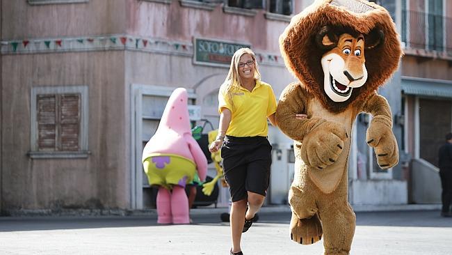 Gold Coast theme parks also lure tourists. Pic: Luke Marsden.