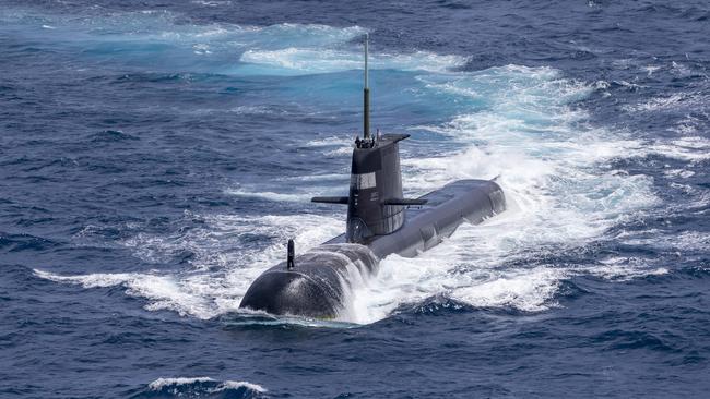 HMAS Rankin is seen during AUSINDEX 21, a biennial maritime exercise between the Royal Australian Navy and the Indian Navy in September in Darwin.