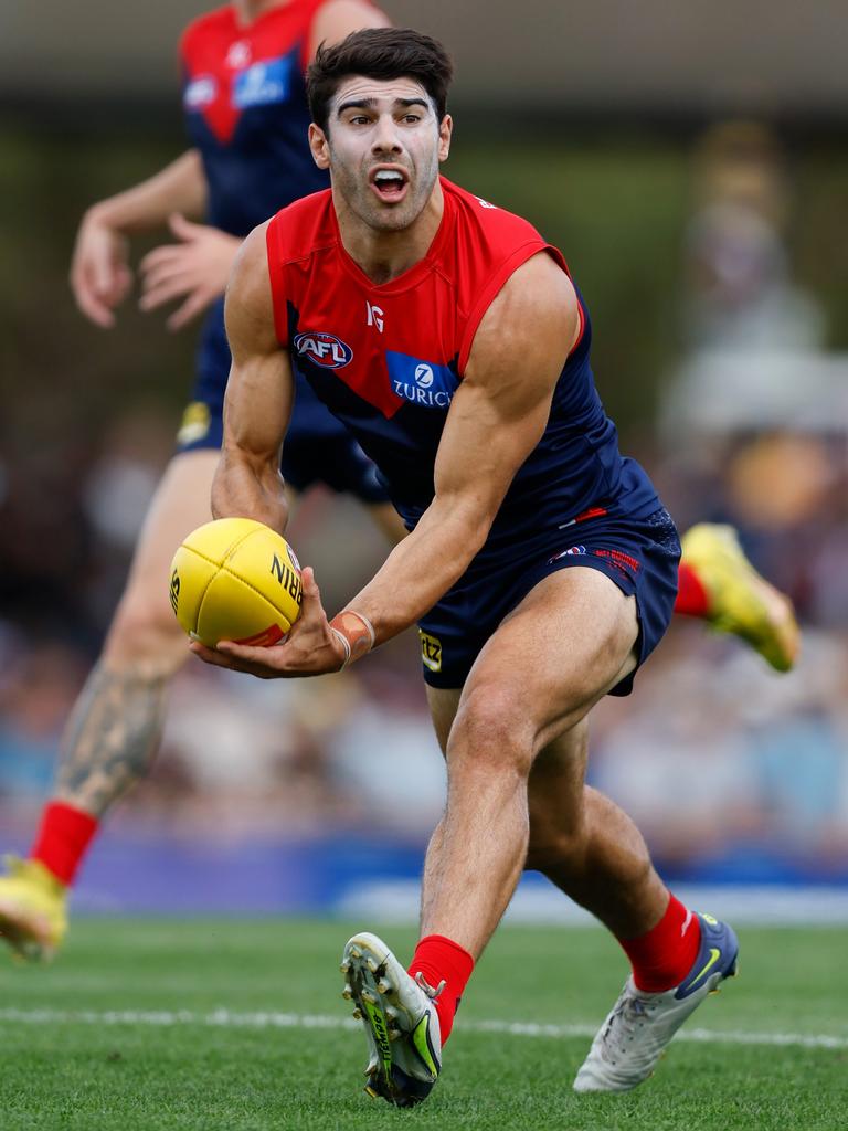 Christian Petracca handballs.