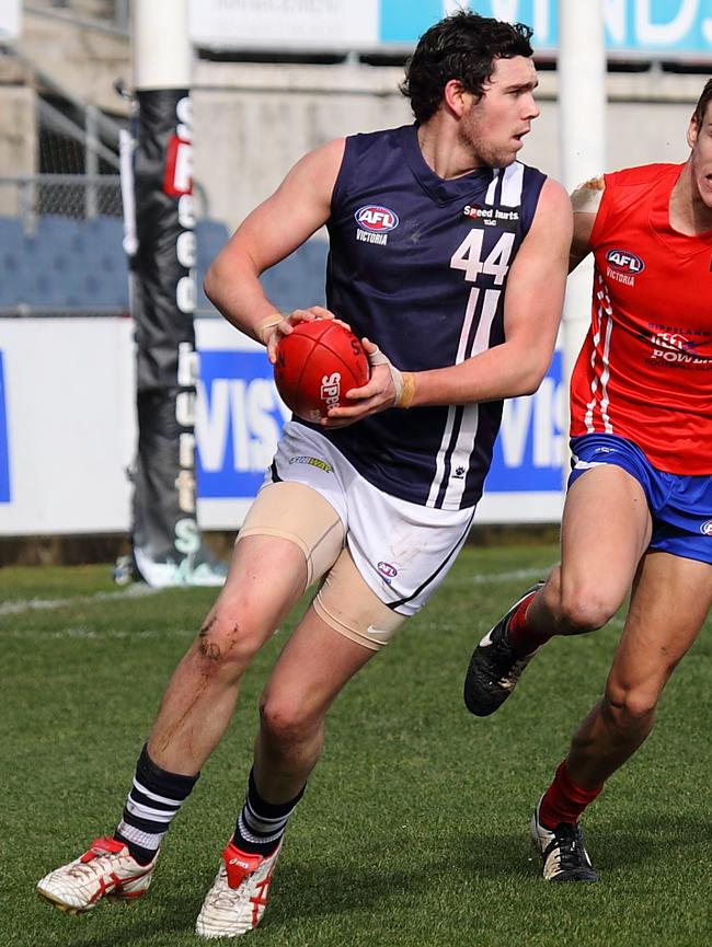 Patrick "Paddy" McCartin in action for the Geelong Falcons against the Gippsland Power. PHOTO BRIAN BARTLETT