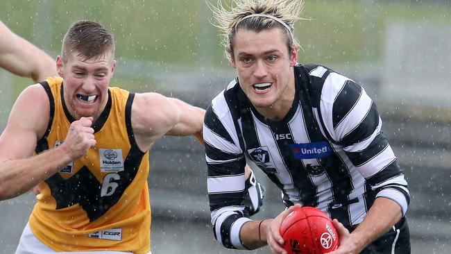 Darcy Moore played in the VFL on Sunday. Picture: Michael Klein