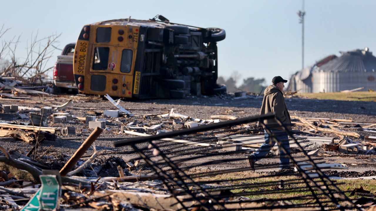 Dozens feared dead after powerful tornado hits US state of Kentucky