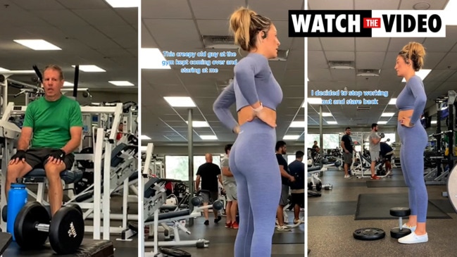 Woman confronts man after his 'creepy' act at the gym