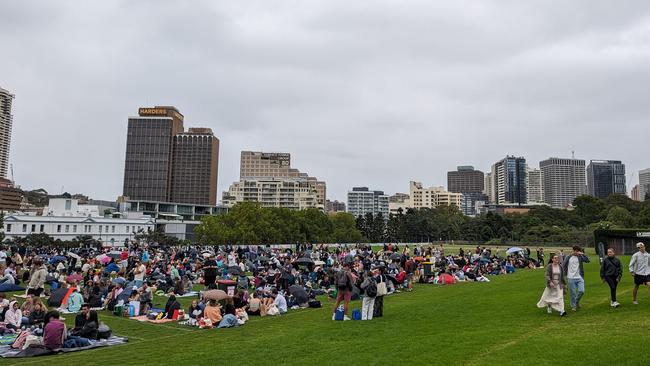 Lines filled most of the Domain before 8am. Picture: NCA NewsWire