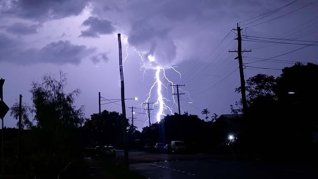 Lightning strikes during Sunday night's storms over Townsville, January 12, 2025. Craig Clifford took this image from Aitkenvale, shooting east. Photo: Craig Clifford