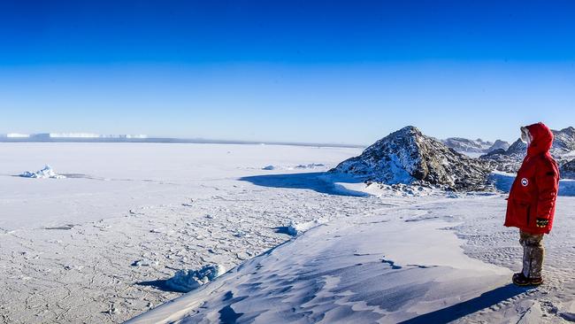 Vanderford Glacier, near the Australian Antarctic Division’s Casey Research Station, where 27 hardy souls will spend the winter cut off from the world. Picture: Gordon Tait / Australian Antarctic Division