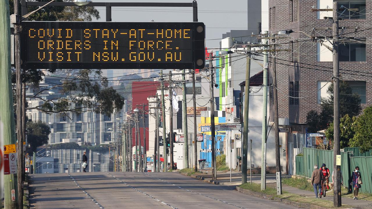 A sign in Canterbury displays a warning ahead of a curfew introduction. Picture: Dylan Coker/NCA NewsWire