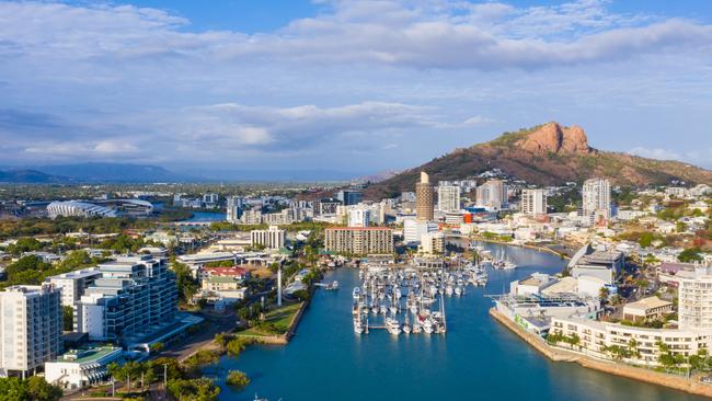 Aerial shot of Townsville, where affordability is drawing in new residents. Supplied.