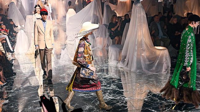 A model walks the runway during the Valentino in Paris Fashion Week. Picture: Stephane Cardinale - Corbis/Corbis via Getty Images