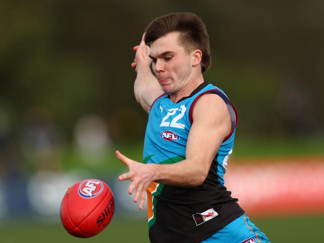 Colby McKercher playing for the Allies. (Photo by Graham Denholm/AFL Photos via Getty Images)