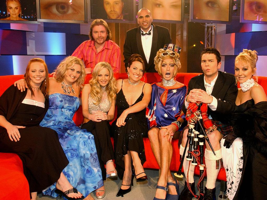 Host Gretel Killeen with Kimberley Cooper, Sara-Marie Fedele, Imogen Bailey, Vanessa Wagner, Dylan Lewis, Adriana Xenides, Kyle Sandilands and Anthony Mundine.