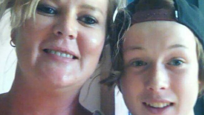 Road crash victim Jase Grant, 15, with his mother Erryn Grant (left) — Photo Supplied Copyright Unknown