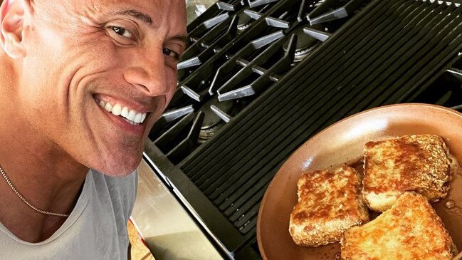 French toast is one of the actor's favourites. Picture: Instagram / @therock