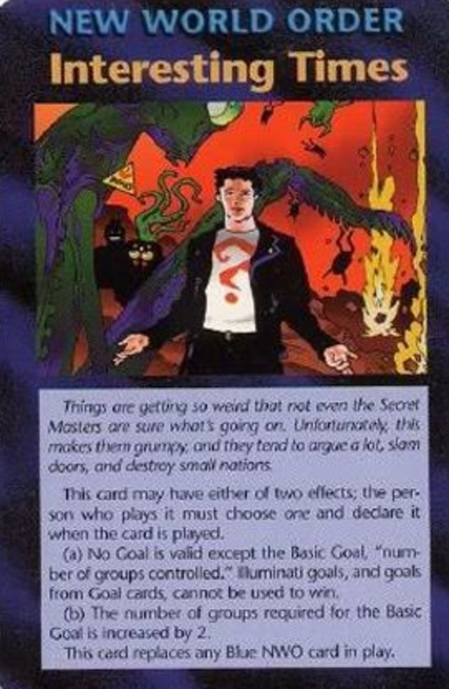 Global warming illuminati new world order card INWO 1994