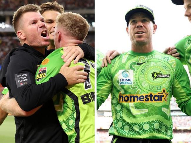 David Warner and the Sydney Thunder are in the Big Bash finals.