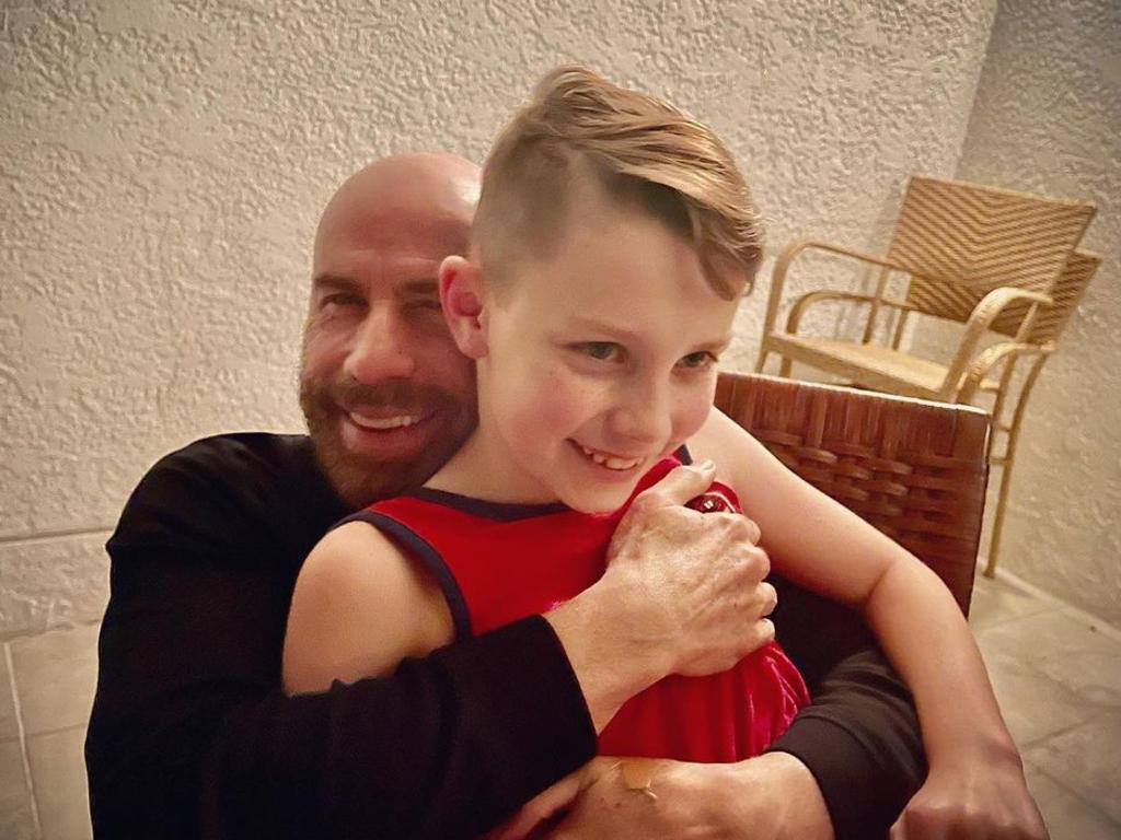 John Travolta gives son Ben a big hug on his birthday. Picture: johntravolta/Instagram