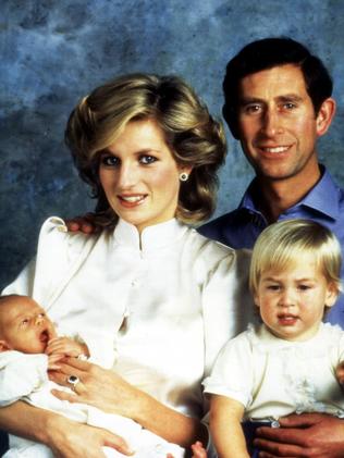 Prince Charles and Diana Princess of Wales with children Prince William and Prince Harry in 1984. Picture: Supplied