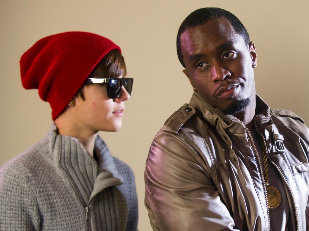 Justin Bieber was seen with Diddy on the set of Quincy Brown’s ‘Stay Awhile’ music video in Los Angeles. Picture: Alamy