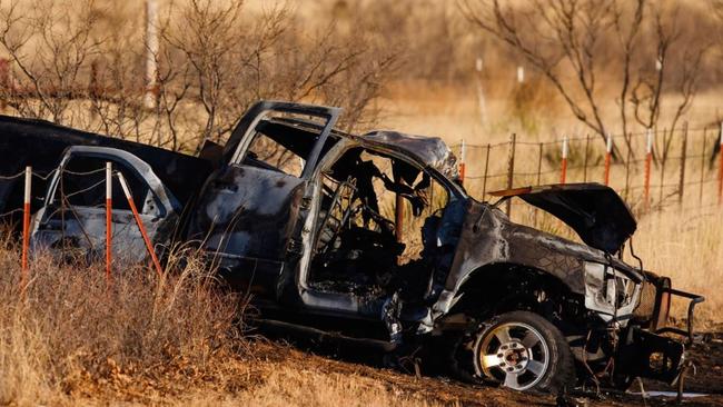 The pickup truck struck a van in Texas and killed nine people. Picture: AP via New York Post