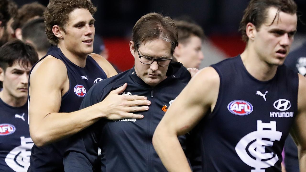 Dead man walking. Picture: Michael Willson/AFL Photos via Getty Images