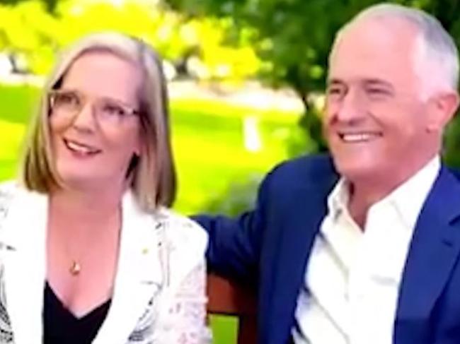 Malcolm and Lucy Turnbull on 60 Minutes. Picture: Supplied