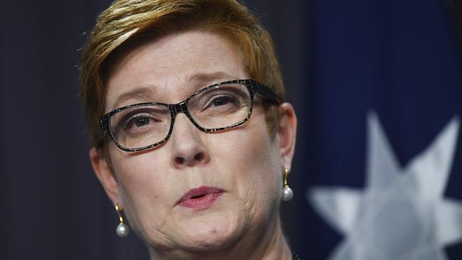 Foreign Minister Marise Payne. Picture: AAP