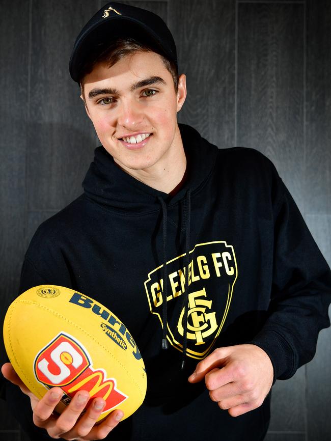 Jackson Edwards, son of Adelaide champion Tyson Edwards. Picture: Bianca De Marchi