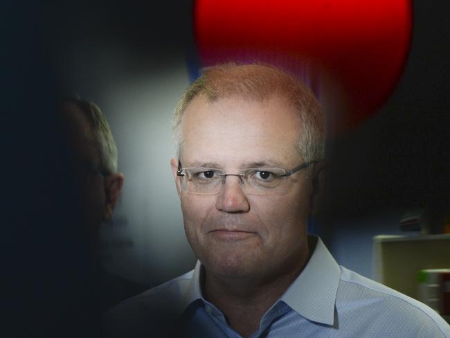 Prime Minister Scott Morrison addresses the media during a visit to Mount Druitt Hospital in Sydney, Sunday, September 23, 2018. (AAP Image/Perry Duffin) NO ARCHIVING