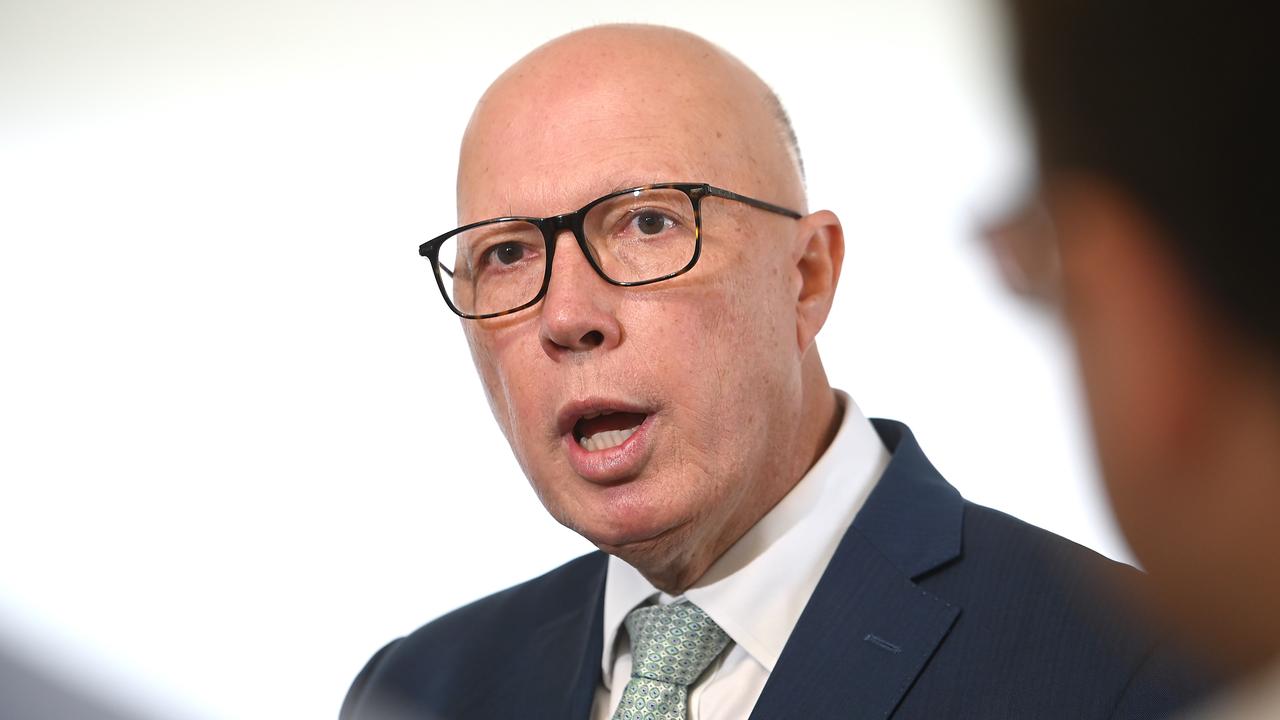 Analysis of Peter Dutton’s declarations to parliament revealed he notified parliament of a share-buying blitz involving the big banks in 2009. Picture: NewsWire/John Gass