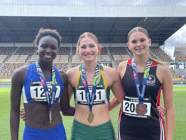 Mariam Hall, left, Lily Vine and Taylor McKenzie.