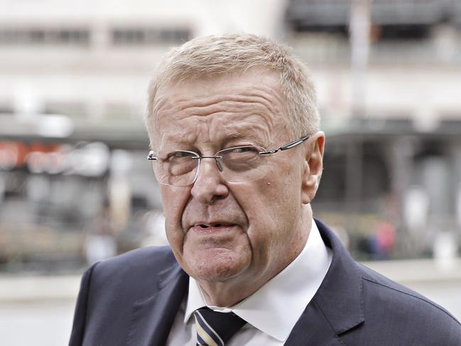 Olympic Committee president John Coates speaking at a press conference at Circular Quay on the 9th May 2020. Photographer: Adam Yip