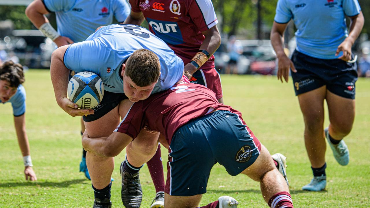 NSW won the first battle with Queensland in the annual U15s series. Pictures: Supplied: James Auclair/Reds Media