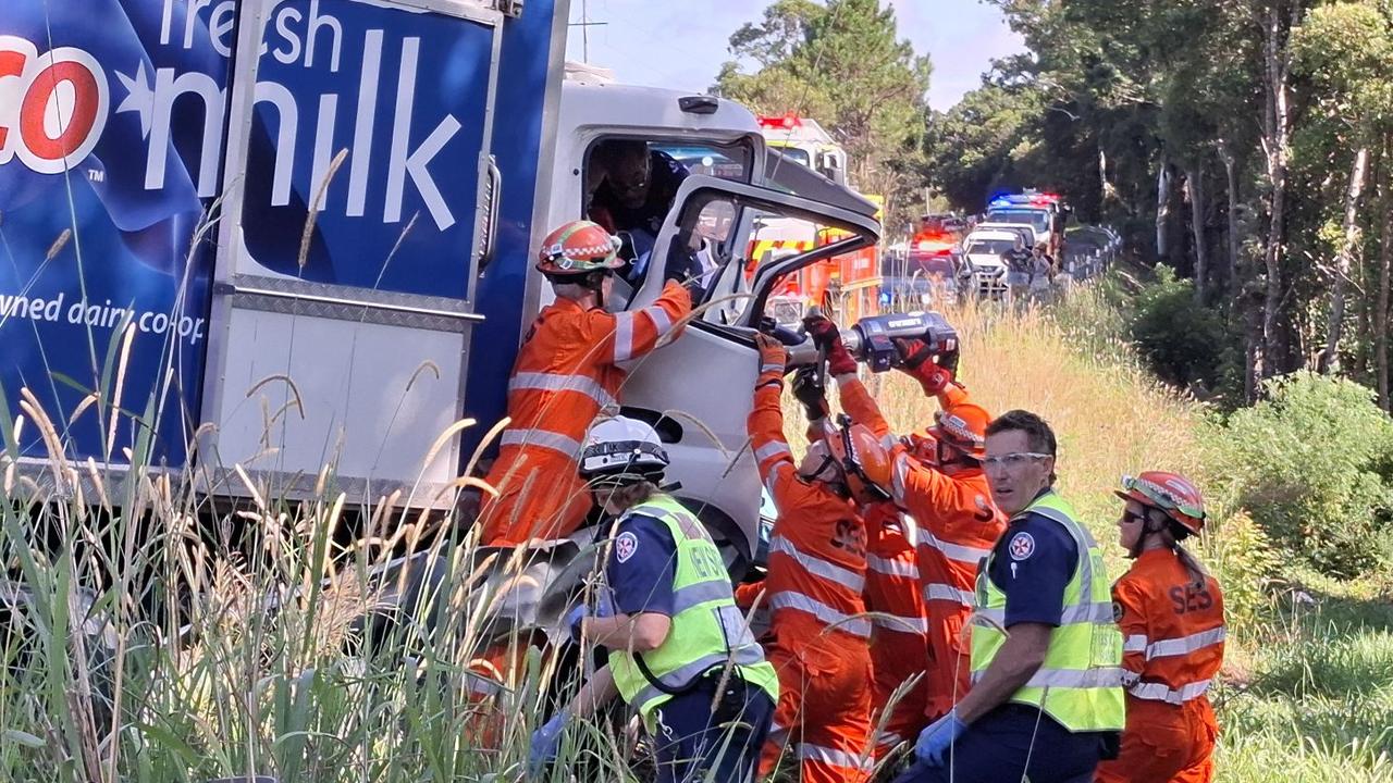 Norco milk truck and ute collide in chaotic morning crash